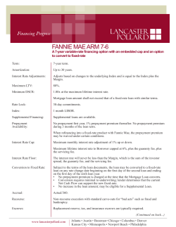 fannie mae arm 7-6 - Lancaster Pollard