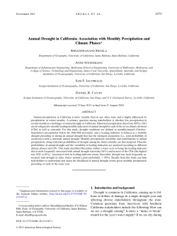 Annual Drought in California: Association with Monthly Precipitation