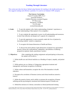 The Literary Curriculum