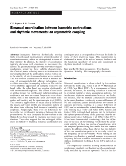 Bimanual coordination between isometric contractions and rhythmic