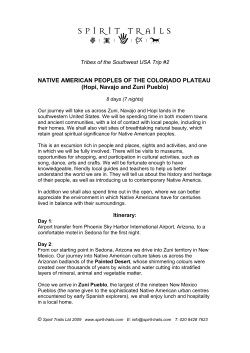 NATIVE AMERICAN PEOPLES OF THE COLORADO PLATEAU