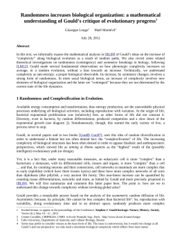 Randomness increases biological organization: a