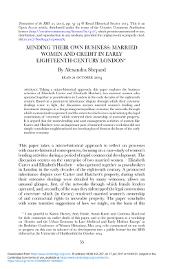 MINDING THEIR OWN BUSINESS: MARRIED WOMEN AND