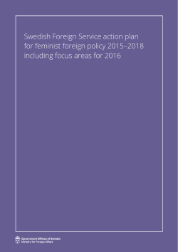 Swedish Foreign Service action plan for feminist foreign policy 2015