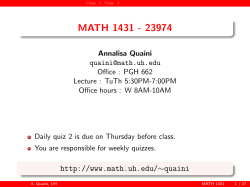MATH 1431