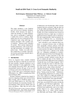 SemEval-2014 Task 3: Cross-Level Semantic Similarity