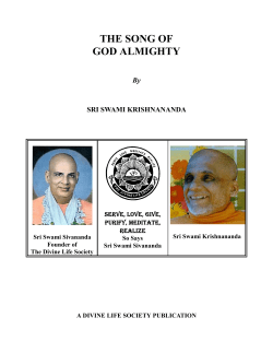 the song of god almighty - The Divine Life Society
