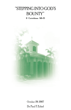 stepping into god`s bounty