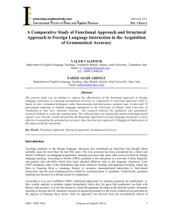 A Comparative Study of Functional Approach and Structural
