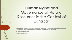 Human Rights and Governance of Natural Resources in the Context