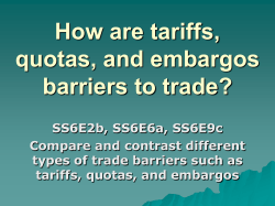 Trade Barriers