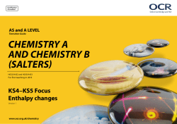 Enthalpy changes - KS4-KS5 transition guide