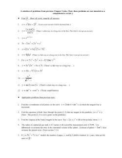 1+ cot2 x csc2x + 2y5 = y2 y = 7x4 2x2 + x 13 find y(5) . 9. y = (5x 7)5