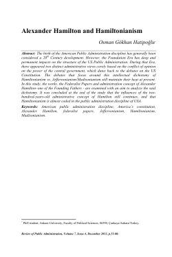 Alexander Hamilton and Hamiltonianism