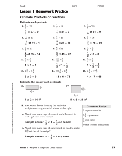 Lesson 1 Homework Practice
