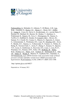 Padmanabhan, S., Melander, O., Johnson, T., Di Blasio, A.M., Lee