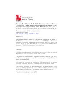 Presence, S. and Spicer, A. H. (2016) Autonomy and dependency in