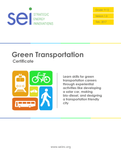 Green Transportation - Strategic Energy Innovations.