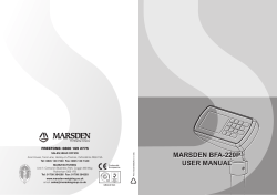 BFA-220R User Manual