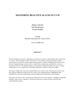 mastering reactive slaves in uvm