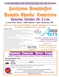 pumpkin chuckin ad.pmd - Hutchinson Center for the Arts