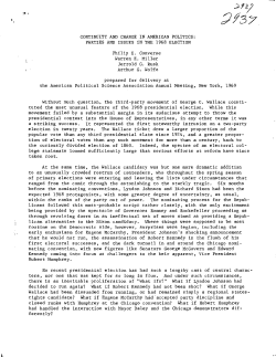 CONTINUITY AND CHANGE IN AMERICAN POLITICS