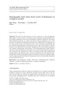 Demographic noise slows down cycles of