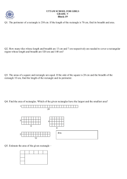 Block-19 Q1. The perimeter of a rectangle is 230 cm. If the length of