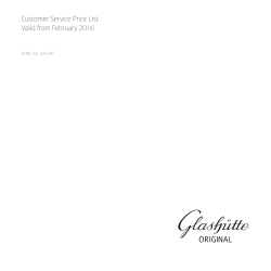 Customer Service Price List Valid from February