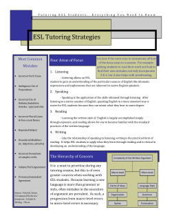 Stages to Tutoring ESL Students