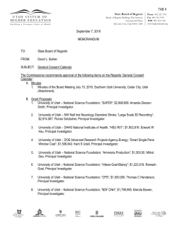 TAB X - Utah System of Higher Education