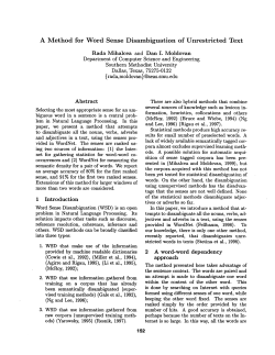 A Method for Word Sense Disambiguation of Unrestricted Text