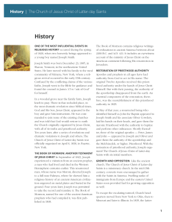 History of the Church