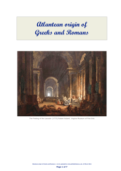 Atlantean origin of Greeks and Romans