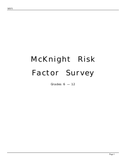 McKnight Risk Factor Survey