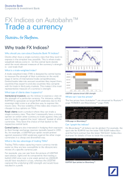 FX Indices on Autobahn&trade; Trade a currency