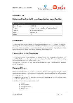 EstEID v. 3.5 Estonian Electronic ID&ndash;card application
