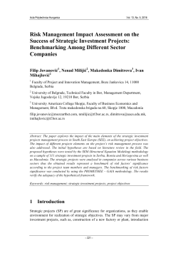 Risk Management Impact Assessment on the Success of Strategic