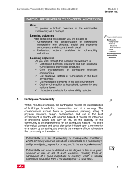 earthquake vulnerability concepts