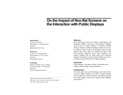 On the Impact of Non-flat Screens on the Interaction with Public