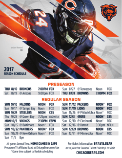 preseason regular season