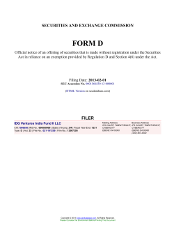 IDG Ventures India Fund II LLC Form D Filed 2013-02-01