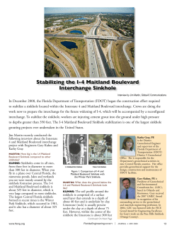 Stabilizing the I-4 Maitland Boulevard Interchange Sinkhole