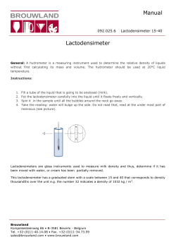 Lactodensimeter Manual
