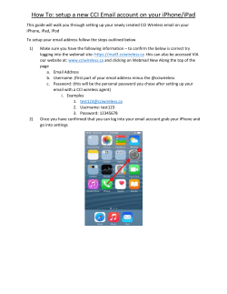 How To: setup a new CCI Email account on your iPhone/iPad