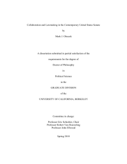 Collaboration and Lawmaking in the Contemporary United States