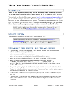 Chromium ​2.2 Revision History