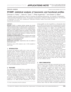 STAMP: statistical analysis of taxonomic and functional profiles