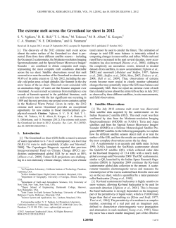 The extreme melt across the Greenland ice sheet in 2012