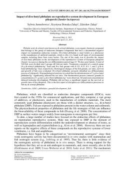 Impact of di-n-butyl phthalate on reproductive system development